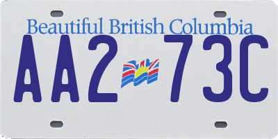 BC license plate AA273C
