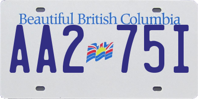 BC license plate AA275I