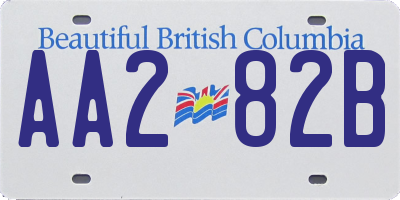 BC license plate AA282B