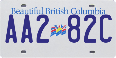 BC license plate AA282C