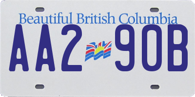 BC license plate AA290B