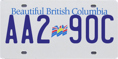 BC license plate AA290C