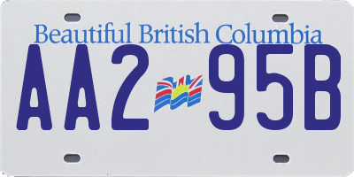 BC license plate AA295B