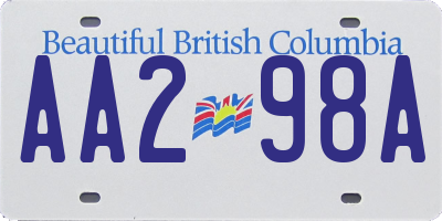 BC license plate AA298A