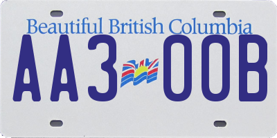 BC license plate AA300B