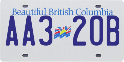 BC license plate AA320B