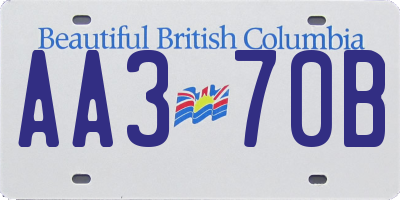 BC license plate AA370B
