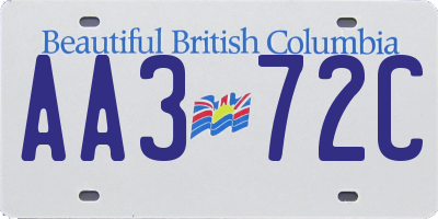 BC license plate AA372C
