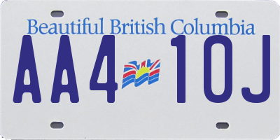 BC license plate AA410J