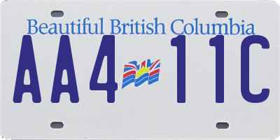 BC license plate AA411C