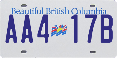 BC license plate AA417B
