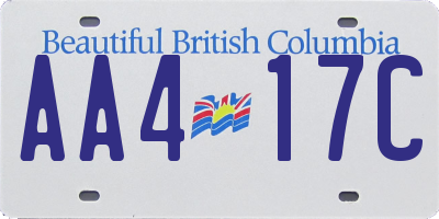 BC license plate AA417C
