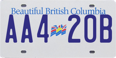 BC license plate AA420B