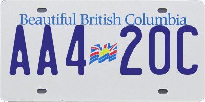 BC license plate AA420C