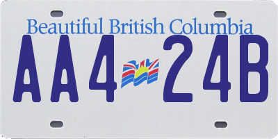 BC license plate AA424B
