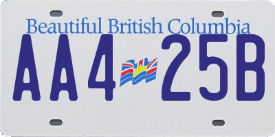 BC license plate AA425B