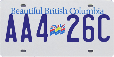 BC license plate AA426C