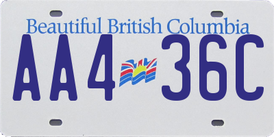 BC license plate AA436C