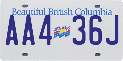 BC license plate AA436J