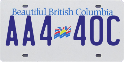BC license plate AA440C
