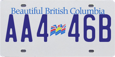 BC license plate AA446B