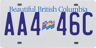 BC license plate AA446C
