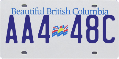 BC license plate AA448C