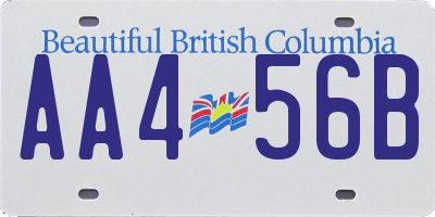 BC license plate AA456B