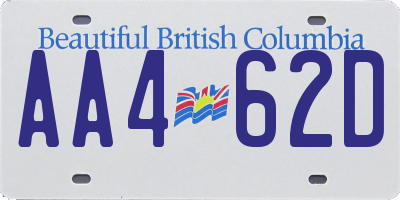 BC license plate AA462D