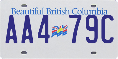 BC license plate AA479C