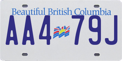 BC license plate AA479J
