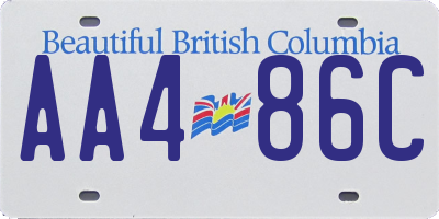 BC license plate AA486C