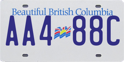 BC license plate AA488C