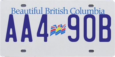 BC license plate AA490B