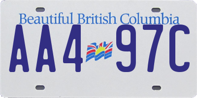 BC license plate AA497C
