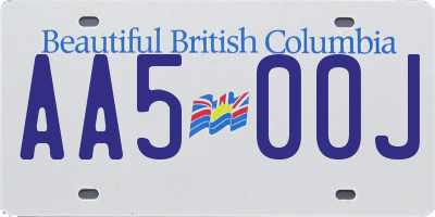 BC license plate AA500J