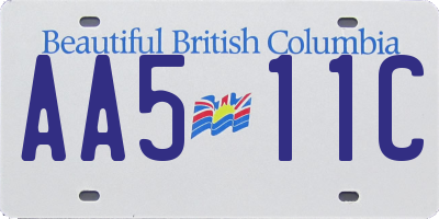 BC license plate AA511C