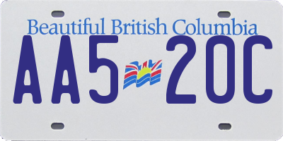 BC license plate AA520C