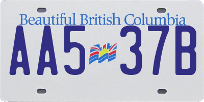 BC license plate AA537B