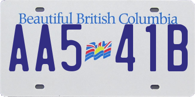 BC license plate AA541B