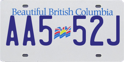 BC license plate AA552J