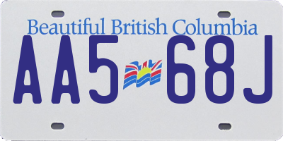 BC license plate AA568J