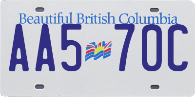 BC license plate AA570C