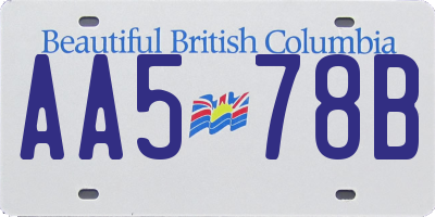 BC license plate AA578B
