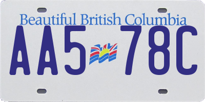 BC license plate AA578C
