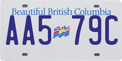 BC license plate AA579C