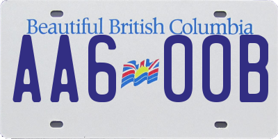 BC license plate AA600B