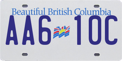 BC license plate AA610C