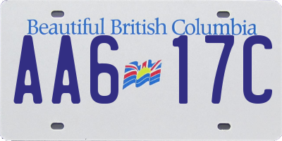 BC license plate AA617C