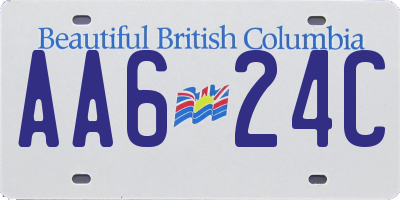 BC license plate AA624C